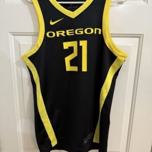 Nike Mens # 21 Oregon  Ducks Limited Basketball Elite Jersey CZ6583
